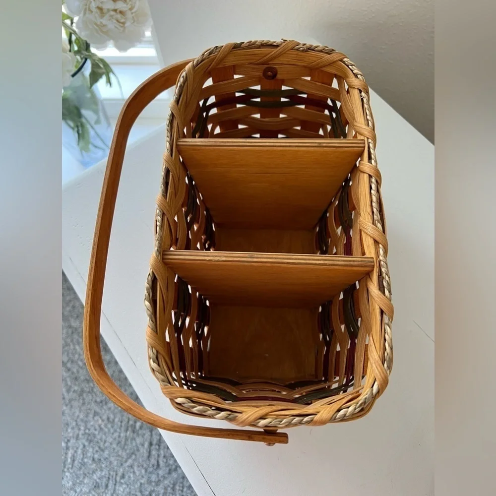 Amish Silverware Organizer Storage Basket | Yoder Family WI